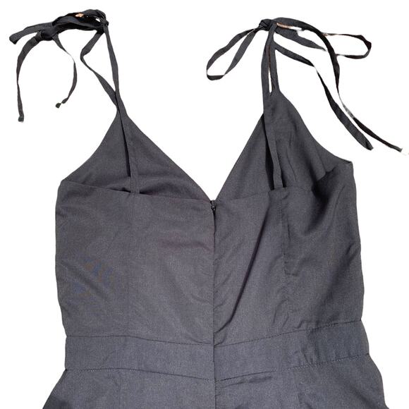 Runaway Mini Dress Tie Sleeves Textured Wrap Front Women's Size Extra Small - Picture 8 of 10